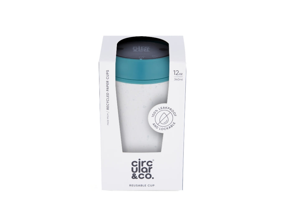Koffiebeker - Circular Cup - Grijs/Groen - 340 ml